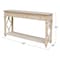International Concepts Rectangle Josephine Solid Wood Console/Sofa Table with Shelf and 2 Drawers -, 64 in W, 18 in L OT-19S - alternate 7
